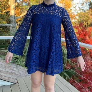 ZARA High Neck Romper with Statement Sleeve